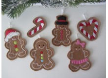 Stickserie ITH - Anhänger Gingerbread Christmas Set